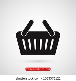 basket icon, stock vector illustration flat design style