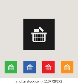 Basket icon, stock vector illustration, EPS10.