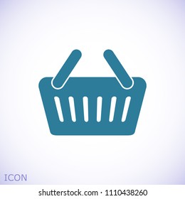 basket icon, stock vector illustration flat design style
