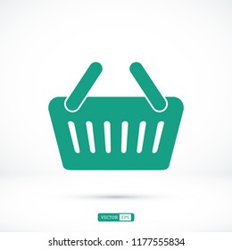 basket icon, stock vector illustration flat design style