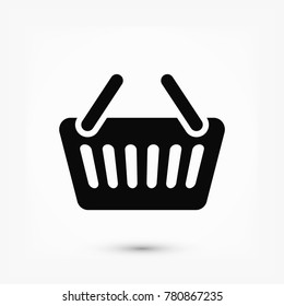 basket icon, stock vector illustration flat design style