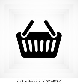 basket icon, stock vector illustration flat design style