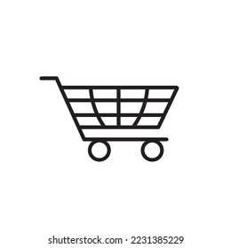 Icono de la canasta. Ilustración vectorial de los contenedores de supermercados.