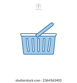 Basket icon symbol vector illustration isolated on white background