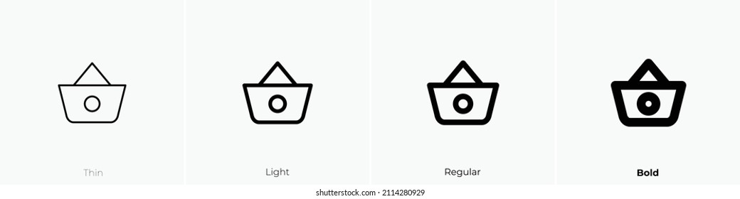 basket icon. Thin, Light Regular And Bold style design isolated on white background