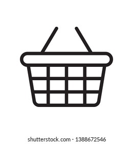Basket icon in trendy outline style design. Vector graphic illustration. Basket symbol for website design, logo, app, and ui. Editable vector stroke. Pixel perfect. EPS 10.