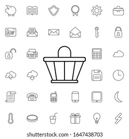 Basket icon. Universal set of web for website design and development, app development