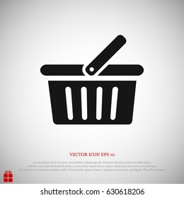 basket icon, vector best flat icon  EPS