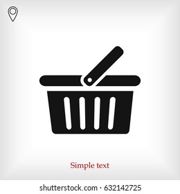 basket icon, vector best flat icon  EPS
