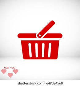 basket icon, vector best flat icon  EPS