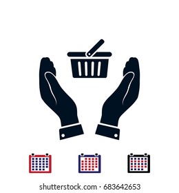 basket icon, vector best flat icon, EPS