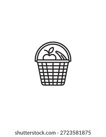 Icono de la cesta, el mejor ícono de la línea del Vector.