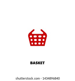 basket icon. basket vector design. sign design. red color