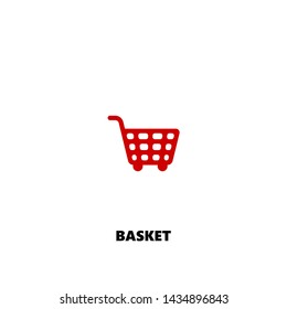 basket icon. basket vector design. sign design. red color