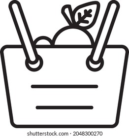 Diseño de ilustración vectorial de icono de cesta 