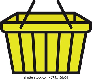 basket icon vector illustration flat