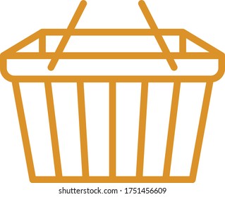 ilustración vectorial de icono de cesta plana