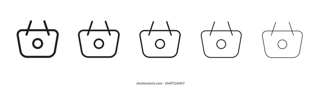 Ilustración vectorial aislada del icono de la cesta