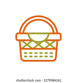 Basket Icon Vector Illustration in Line Style for Any Purpose