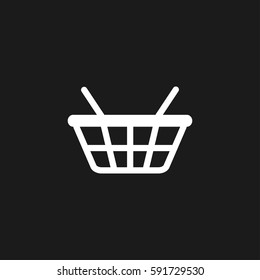 Basket icon vector illustration on black background