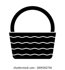 Imagen vectorial de icono de canasta. También se puede usar para aplicaciones web, aplicaciones móviles y medios impresos.