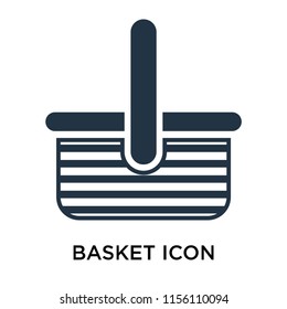 Basket icon vector isolated on white background, Basket transparent sign