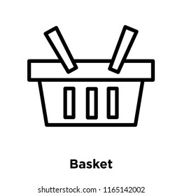 Basket icon vector isolated on white background, Basket transparent sign , office symbols