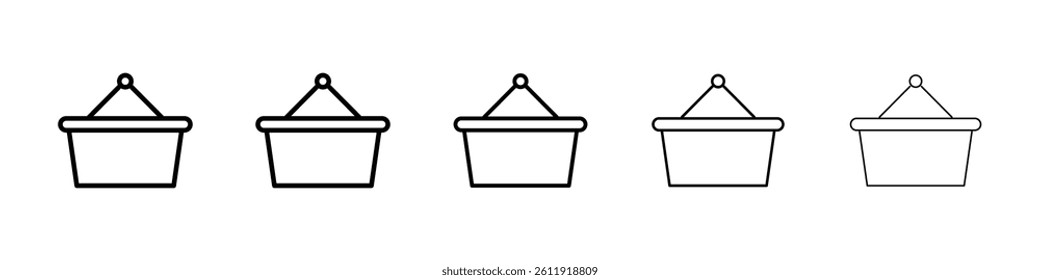 Basket icon Vector logo sign