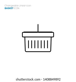Basket icon vector on white background