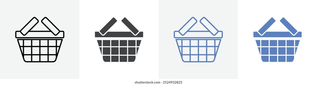 Conjunto de Vector de icono de cesta para el Web