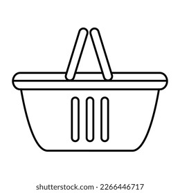 Basket icon vector. Shop cart illustration sign. Shop pacage symbol. Shoping logo.