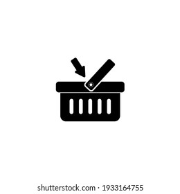 signo vectorial de icono de canasta aislado para diseño gráfico y web. color de plantilla de símbolo de canasta editable sobre fondo blanco.