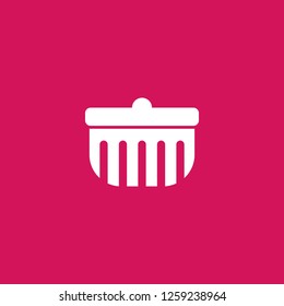basket icon vector. basket sign on pink background. basket icon for web and app