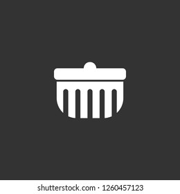 basket icon vector. basket sign on black background. basket icon for web and app