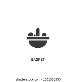 basket icon vector. basket sign on white background. basket icon for web and app