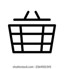 Ilustración de diseño del símbolo del vector de icono de cesta