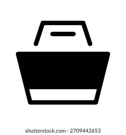 Illustration zum Entwurf eines Vektorsymbol-Warenkorbs