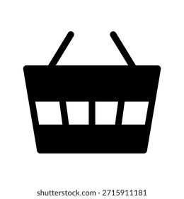 Illustration zum Entwurf eines Vektorsymbol-Warenkorbs