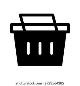 Ilustración de diseño de símbolo de Vector de icono de cesta