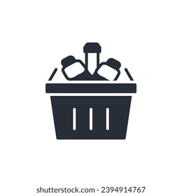icono de la canasta. vector.Curso editable.Signo de estilo lineal para uso de diseño web,logotipo.Ilustración de símbolo.