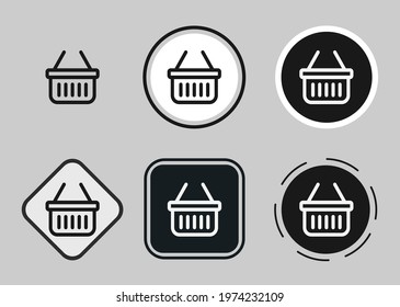 basket icon . web icon set. Collection of high quality black outline logo for web site design and mobile dark mode apps. Vector illustration
