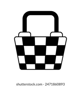 Icono de la cesta con fondo blanco Vector ilustración de stock