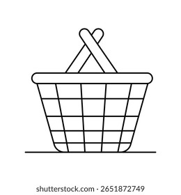 Icono de cesta con fondo blanco Vector Ilustración de stock