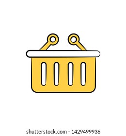 basket icon in yellow theme