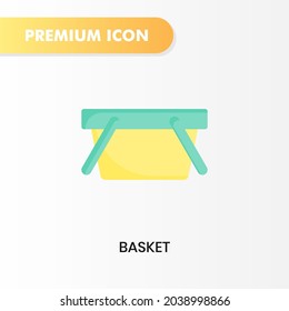 basket icon for your website design, logo, app, UI. Vector graphics illustration and editable stroke. basket icon flat design.