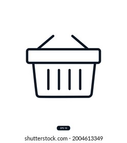 Korbsymbole. E-Commerce-Symbol. С Sammlung von Web- und App-Icons für einen Online-Shop, Lieferung, Zahlung, Einkaufswagen, Online-Shopping. Vektor eps10