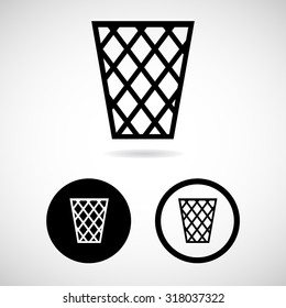 basket icons set great for any use. Vector EPS10.