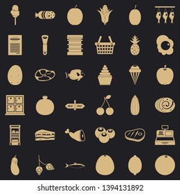 Basket icons set. Simple style of 36 basket vector icons for web for any design