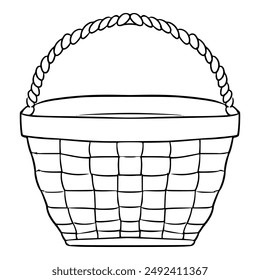 cesta ilustración dibujado a mano contorno aislado Vector