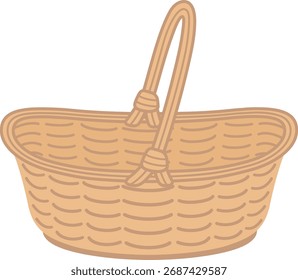 A cesta isolada no fundo branco